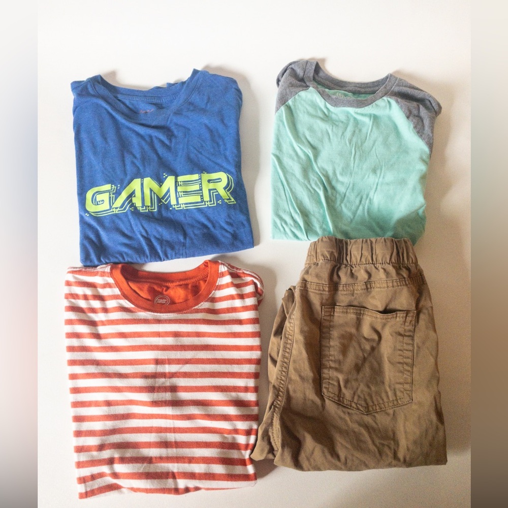 Boys T-shirt Bundle Size XL Gamer Striped Back to School